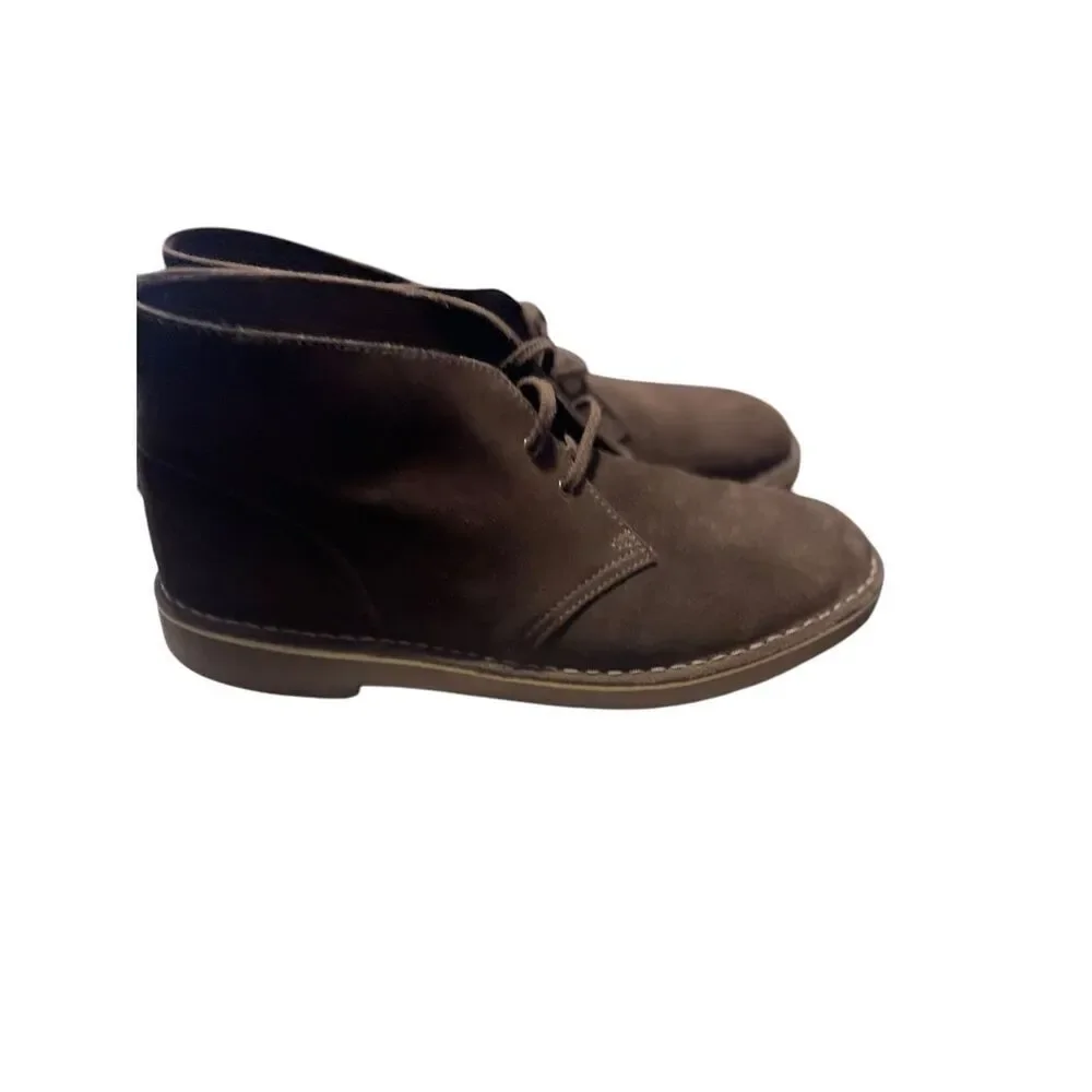 Clarks Mens Brown Bushacre 3 Sand Suede Leather Lace Up Ankle Boots Size 12